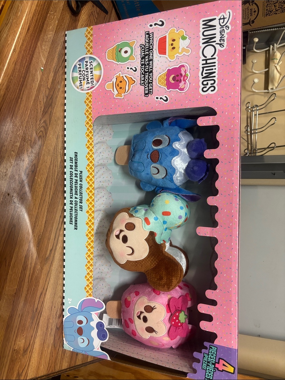 Disney Plush Munchlings Set - Pink, Blue, Brown